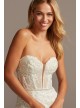 Beaded Brocade Embellished Petite Wedding Dress  7SWG835