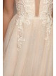 Beaded Brocade Overlay Sequin Layer Wedding Dress  SWG836