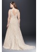 Beaded Cap Sleeve Lace Plus Size Wedding Dress  Collection 9T9612