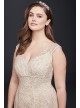 Beaded Cap Sleeve Lace Plus Size Wedding Dress  Collection 9T9612