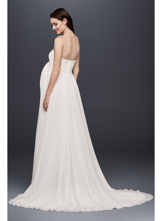 Beaded Chiffon Maternity Wedding Dress  Collection WG3882