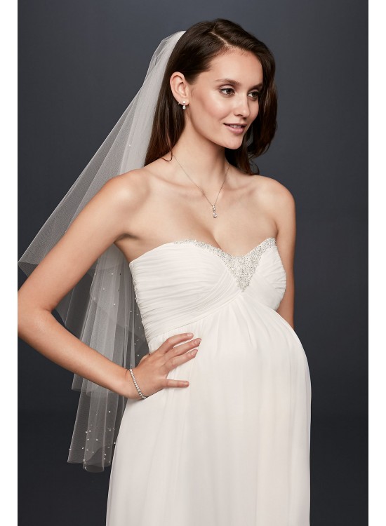 Beaded Chiffon Maternity Wedding Dress  Collection WG3882