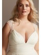 Beaded Cutout Back Chiffon Plus Size Wedding Dress  9WG4003