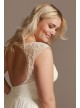 Beaded Cutout Back Chiffon Plus Size Wedding Dress  9WG4003