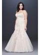 Beaded Floral Lace Mermaid Plus Size Wedding Dress  Collection 9WG3964