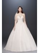 Beaded Illusion Bodice Petite Wedding Dress  Collection 7V3849