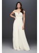 Beaded Illusion Off-the-Shoulder Wedding Jumpsuit  SWG826