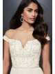 Beaded Illusion Off-the-Shoulder Wedding Jumpsuit  SWG826