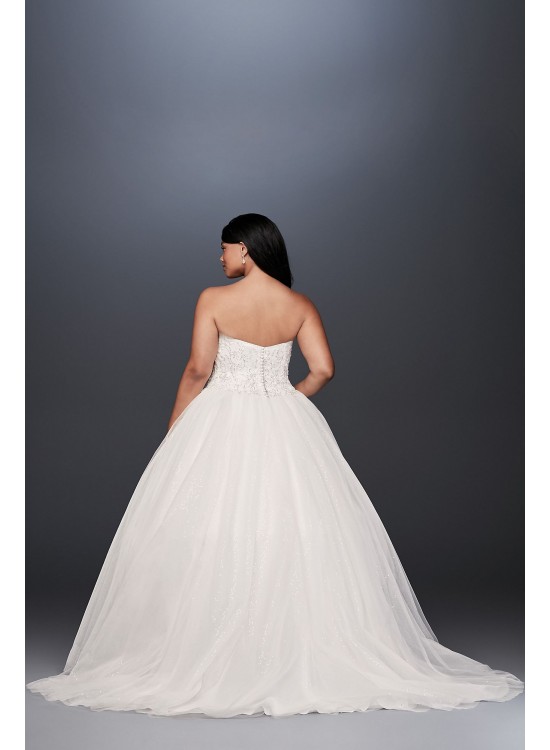 Beaded Illusion Plus Size Ball Gown Wedding Dress  Collection 9V3849