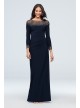 Beaded Jersey Long Sleeve Sheath Dress Xscape 1576X