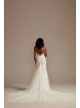 Beaded Lace 3D Floral Tulle Petite Wedding Dress  7SWG897