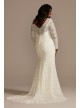 Beaded Lace Long Sleeve Plus Size Wedding Dress Melissa Sweet 8SLMS251206