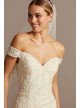 Beaded Lace Mermaid Off-the-Shoulder Wedding Dress  4XLXTCWG808