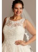 Beaded Lace Pleated Skirt Plus Size Wedding Dress  4XL8CWG780