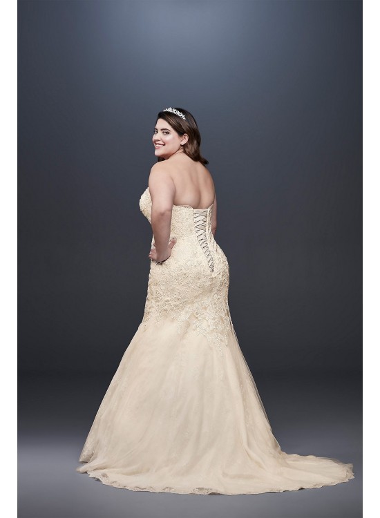 Beaded Lace Plus Size Mermaid Wedding Dress  Collection 9WG3909