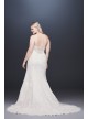 Beaded Lace Plus Size Tulle Mermaid Wedding Dress  9SWG810