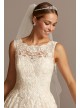 Beaded Lace Wedding Dress with Pleated Skirt  CWG780