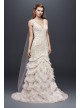 Beaded Lace Wedding Dress with Plunging Neckline  SWG689