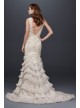 Beaded Lace Wedding Dress with Plunging Neckline  SWG689