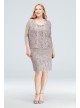 Beaded Neck Sequin Lace Plus Size Dress and Jacket Alex Evenings 85122096