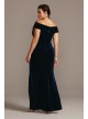 Beaded Off-the-Shoulder Velvet Plus Size Gown Alex Evenings 84917701