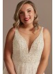 Beaded Plunge Illusion Bodysuit Tall Wedding Dress  4XLMBSWG837