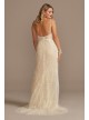 Beaded Plunge Petite Wedding Dress with High Slit  7MBSWG887