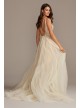 Beaded Plunging-V Illusion Tall Wedding Dress  4XLSWG837