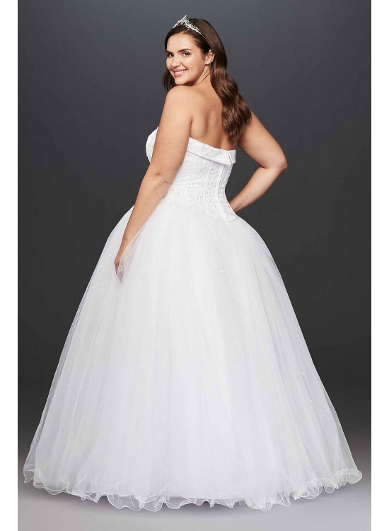 Beaded Satin and Tulle Plus Size Wedding Dress  Collection 4XL9NT8017