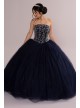 Beaded Satin and Tulle Strapless Quinceanera Dress Fifteen Roses FR2109