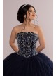 Beaded Satin and Tulle Strapless Quinceanera Dress Fifteen Roses FR2109