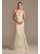 Beaded Scroll and Lace Mermaid Tall Wedding Dress  4XLCWG878