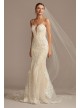 Beaded Scroll and Lace Mermaid Tall Wedding Dress  4XLCWG878