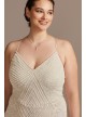 Beaded Sheath V-Neck Plus Size Dress with Godets DB Studio 9AP2E205240