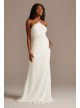 Beaded Stretch Crepe Halter Sheath Wedding Dress David&#039;s Bridal Collection AP2E209212