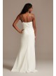 Beaded Stretch Crepe Halter Sheath Wedding Dress David&#039;s Bridal Collection AP2E209212