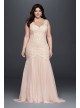 Beaded Trumpet Plus Size Wedding Dress  9SWG723