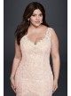 Beaded Trumpet Plus Size Wedding Dress  9SWG723