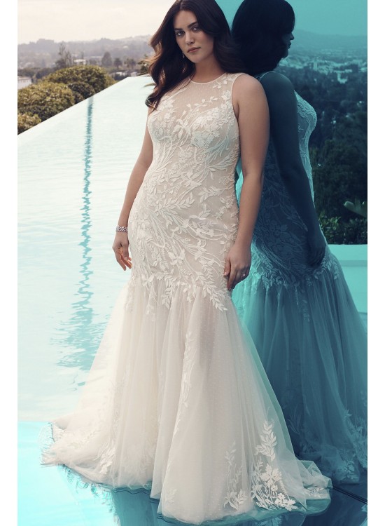 Blooming Applique Plus Size Wedding Dress Melissa Sweet 8MS251201