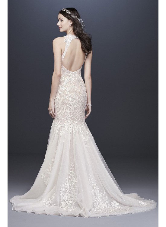 Blooming Applique Wedding Dress with Open Back Melissa Sweet MS251201