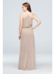 Blouson High-Neck Mesh Bridesmaid Dress  F19941