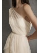 Bobbin Net One Shoulder Flange Bridesmaid Dress  VW360504