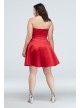 Bow Ruffle Strapless Fit-and-Flare Plus Size Dress Blondie Nites 1621BNW