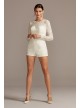 Brocade Illusion Wedding Romper with Overskirt  SWG852