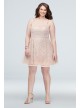 Brocade and Geometric Pattern Plus Size Mini Dress City Triangles 8205BZ1W