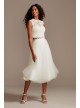 Button Back Lace Cap Sleeve Wedding Separates Top DB Studio DS150848