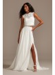 Button Back Lace Cap Sleeve Wedding Separates Top DB Studio DS150848