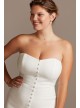 Button Front Strapless Plus Size Wedding Dress  Collection 9WG3992