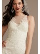 Buttoned Illusion Back Wedding Dress with Applique  CWG909