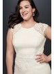 Cap Sleeve Crepe Plus Size Sheath Wedding Dress  Collection 9WG3939